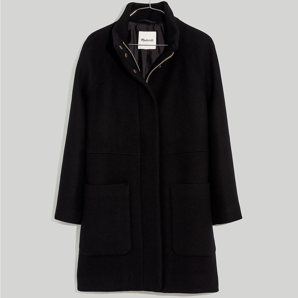 NWT Madewell 	Estate Cocoon Coat in Insuluxe black, XL